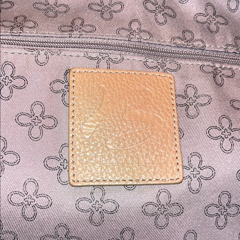B-Collective by Buxton Elegant Tan Leather Large Hobo Shoulder Bag - Picture 14 of 16